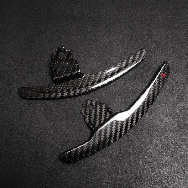 Gloss Carbon Paddle Shifters V2 (Red +/-)